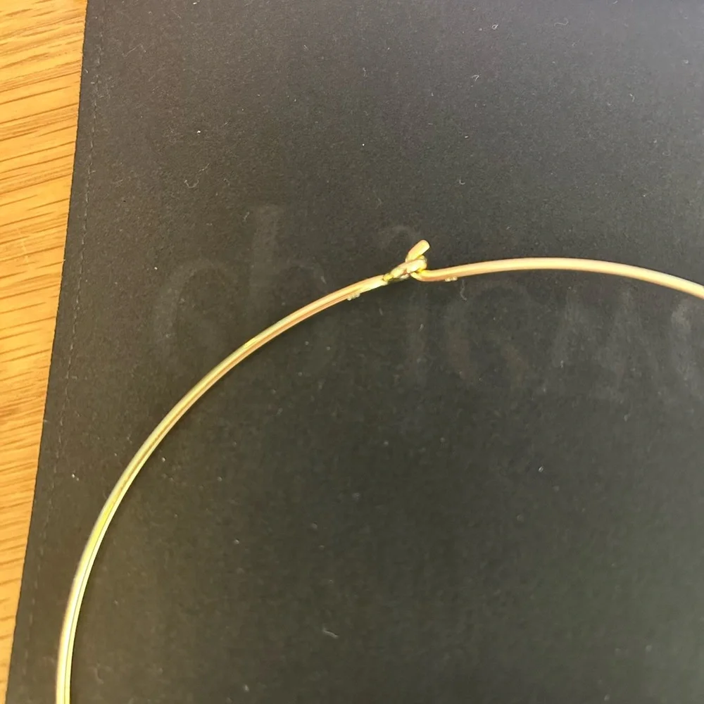 EP Jewels Yellow Gold Thin Cuff Necklace & Charms New - Picture 9 of 13